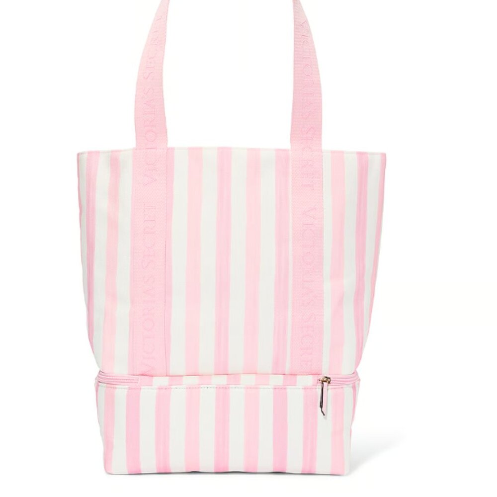 NWT Victoria's Secret Striped Cooler Tote Bag